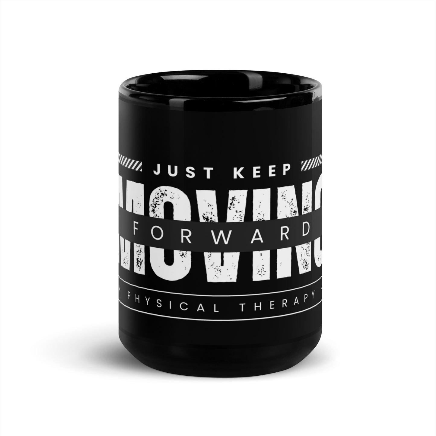 Just Move PT - Black Glossy Mug