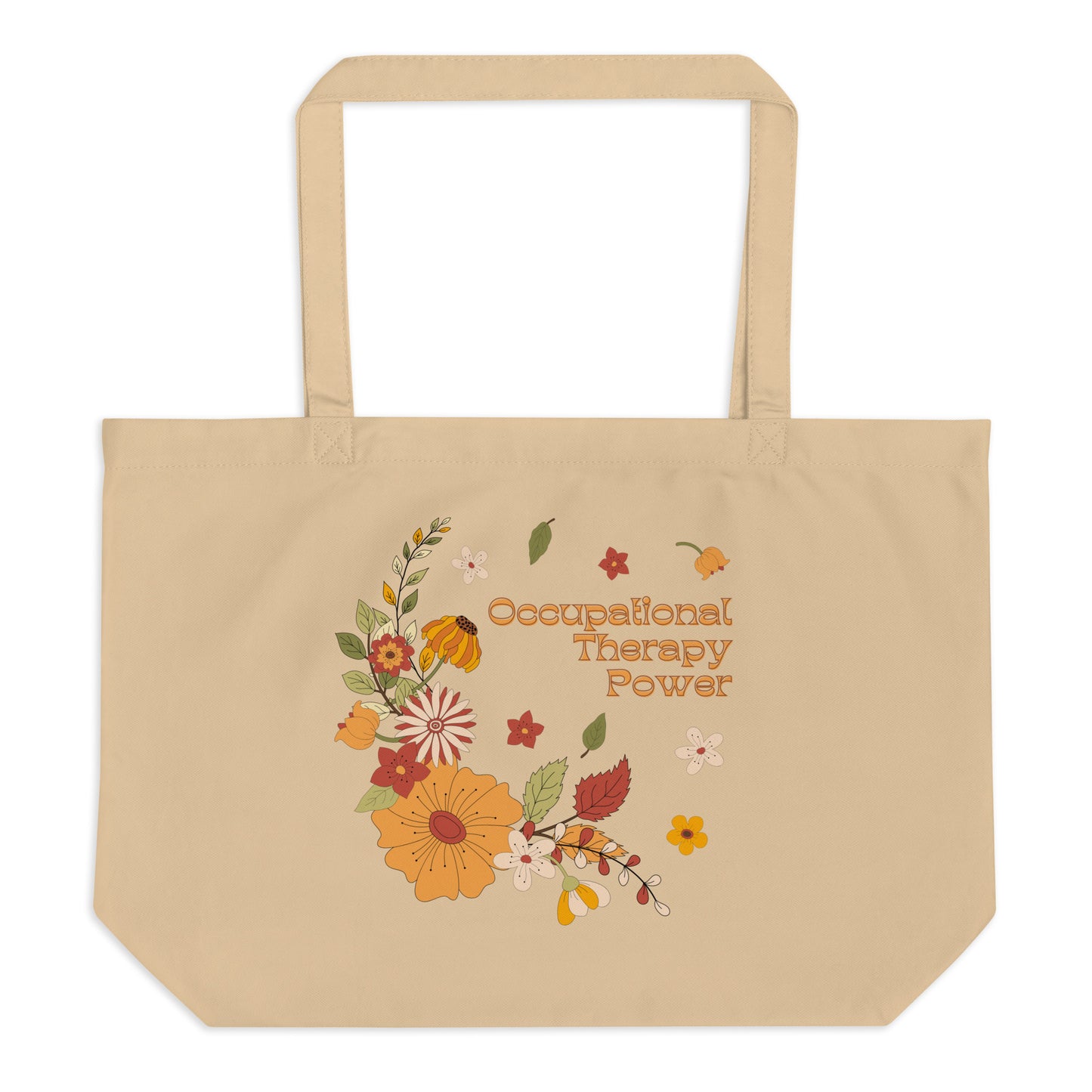 OT Flower Power - Large organic tote bag