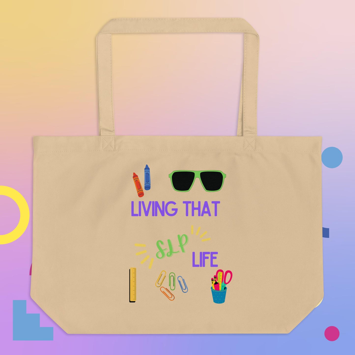 Living the SLP Life - Large Organic Tote Bag