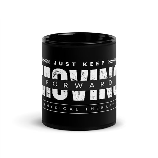 Just Move PT - Black Glossy Mug