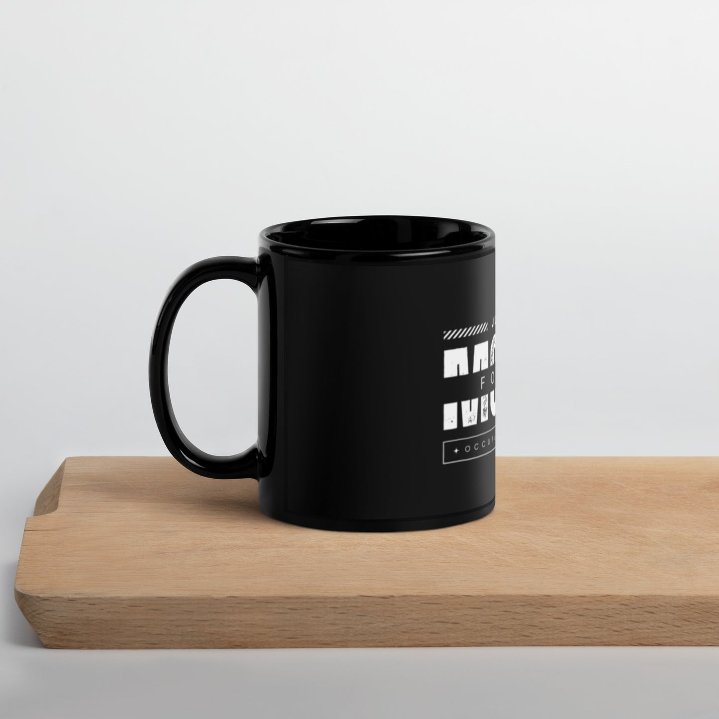 Just Move OT - Black Glossy Mug