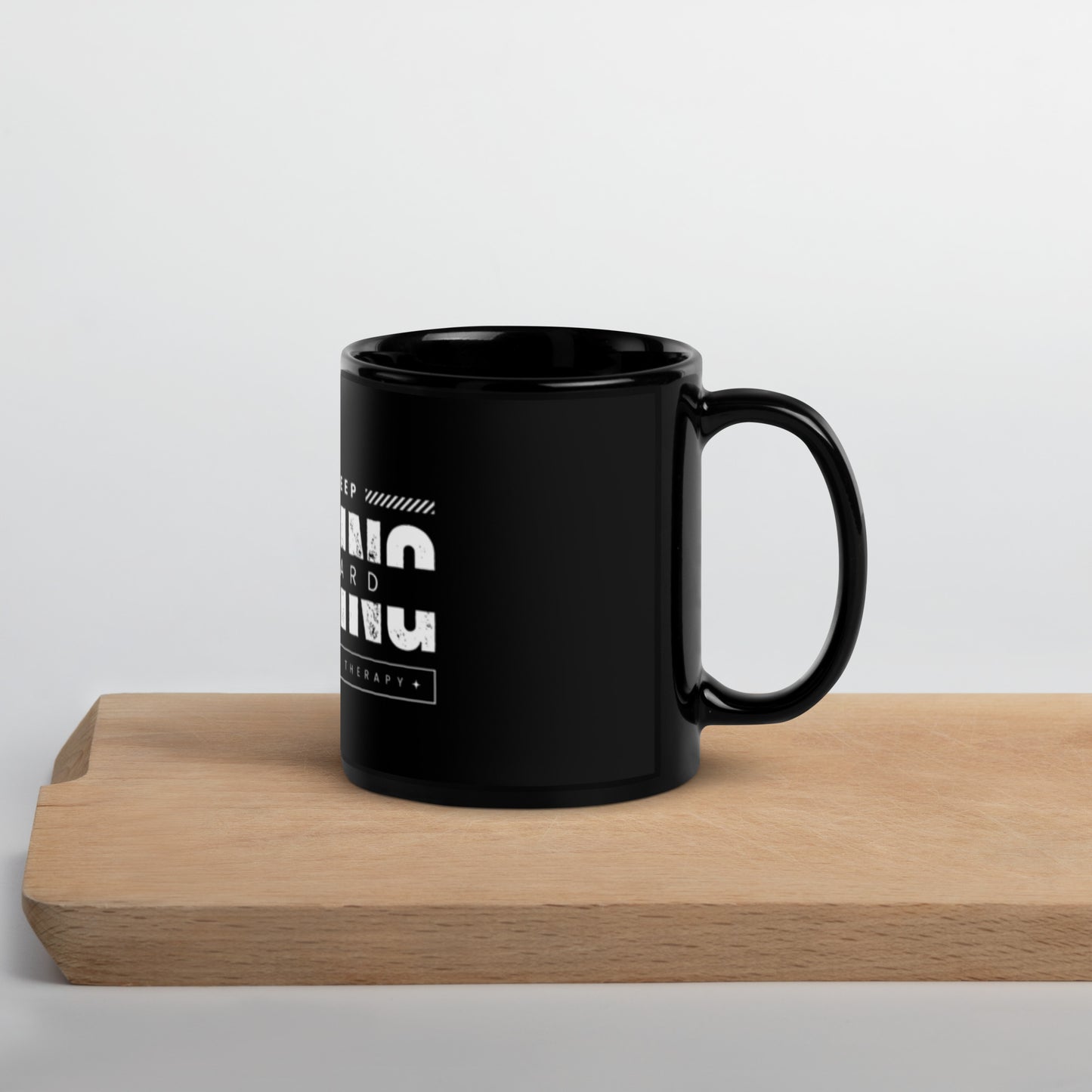 Just Move OT - Black Glossy Mug