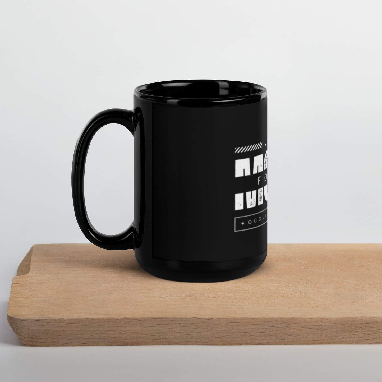 Just Move OT - Black Glossy Mug