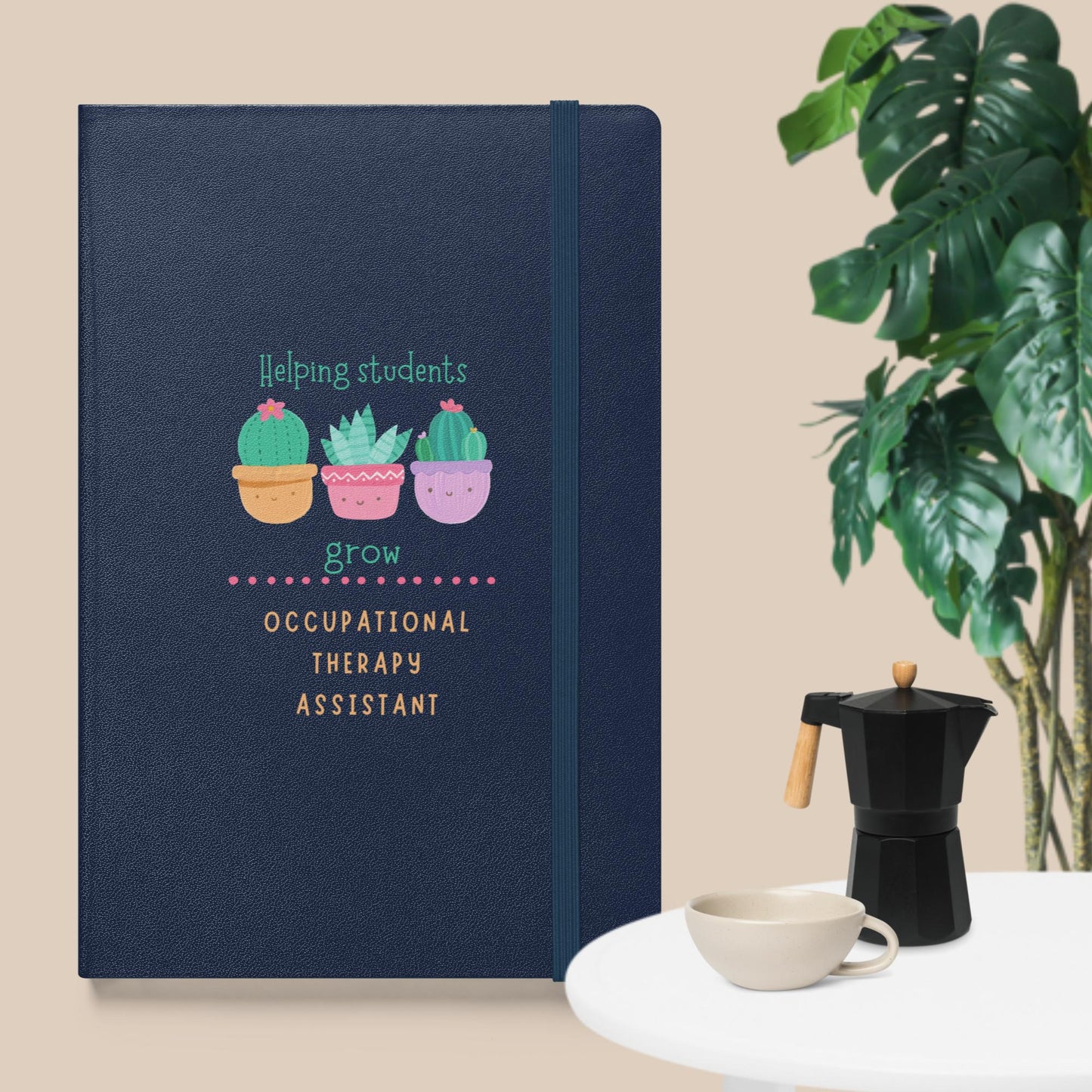 OTA Helping Students Grow - Cacti Hardcover bound notebook