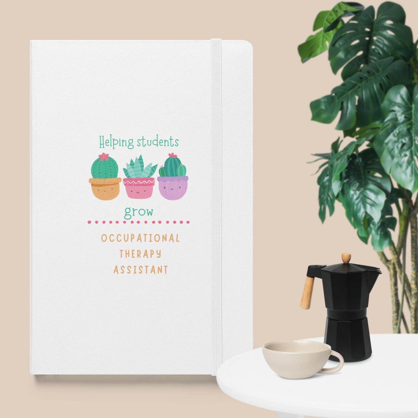 OTA Helping Students Grow - Cacti Hardcover bound notebook